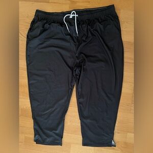 Black Drawstring Active Capris